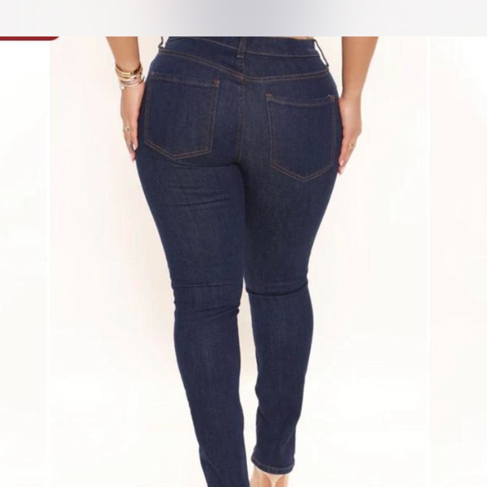 Fashion Nova Midnight Blue Ankle Jeans - Picture 2 of 6
